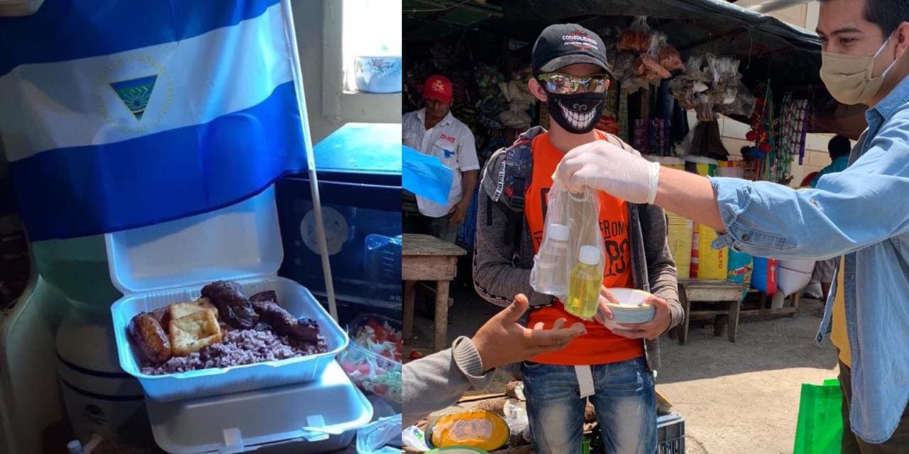 Venden comida ne Los Ángeles para comprar kits higiénicos en Nicaragua