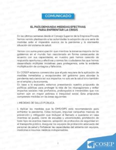 Comunicado Cosep / FOTO: NICARAGUA ACTUAL