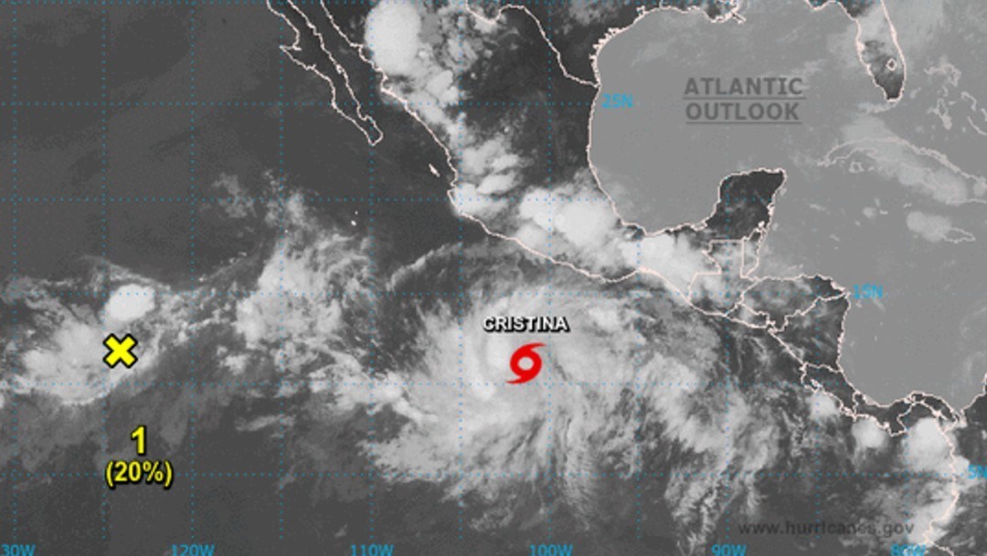 Tormenta Cristina se convertirá en huracán en las costas del pacífico de México