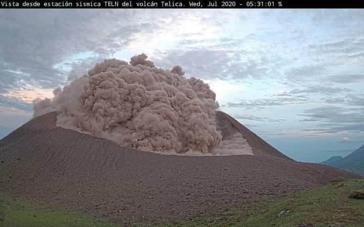 Volcán Telica reporta su mayor explosión a eso de las 5:00 am