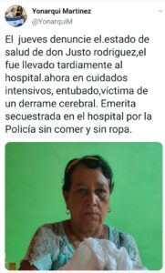 Abogada Yonarqui Martínez informa sobre el delicado estado de salud del preso político Justo Rodríguez
