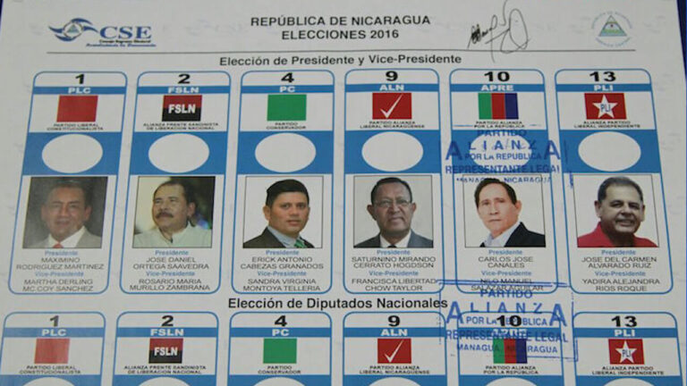 Partidos políticos considerados zancudos en Nicaragua