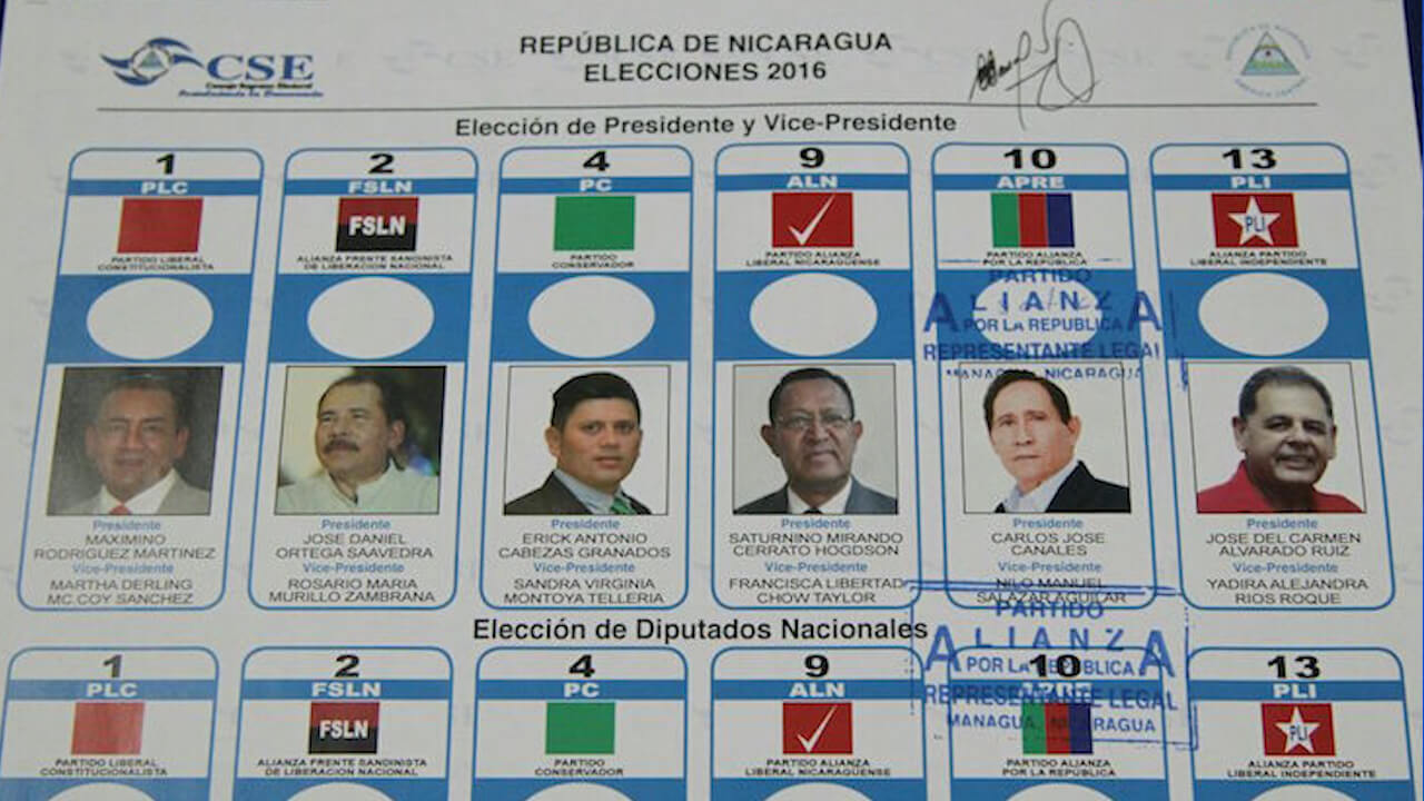 Partidos políticos considerados zancudos en Nicaragua