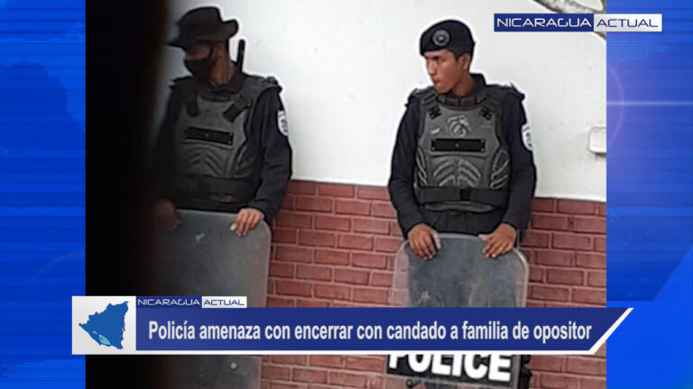 Policía amenaza con encerrar acon candado a familia de Byron Estrada