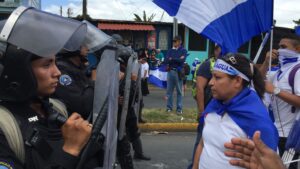 Represión en Nicaragua. Foto Gerall Chávez