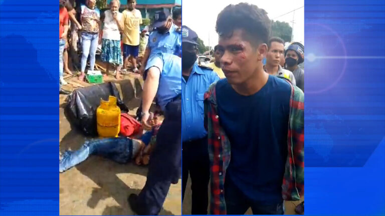 Los delincuentes fueron capturados por la población y entregados a la policía