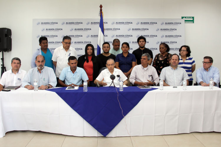 Miembros de la Alianza Cívica deciden salirse de la Coalición Nacional