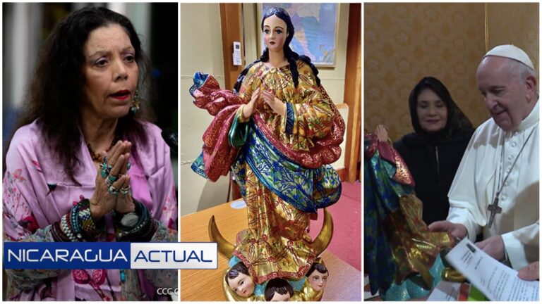Rosario Murillo envió al Papa Francisco una imagen de la Inmaculada Concepción de María
