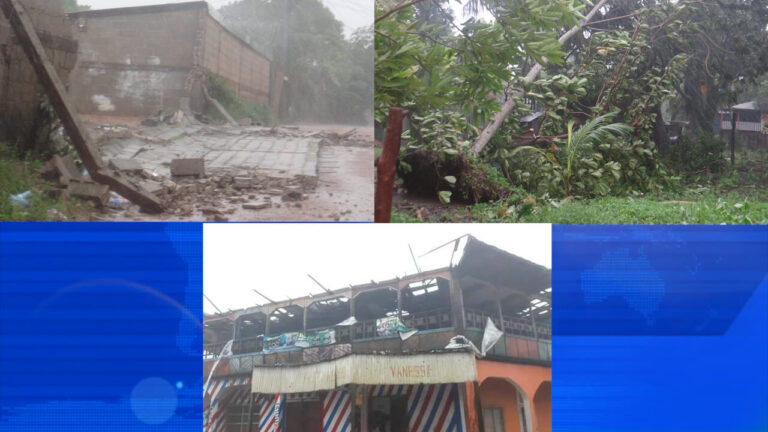 Primeros daños ocasionados por el huracán Eta