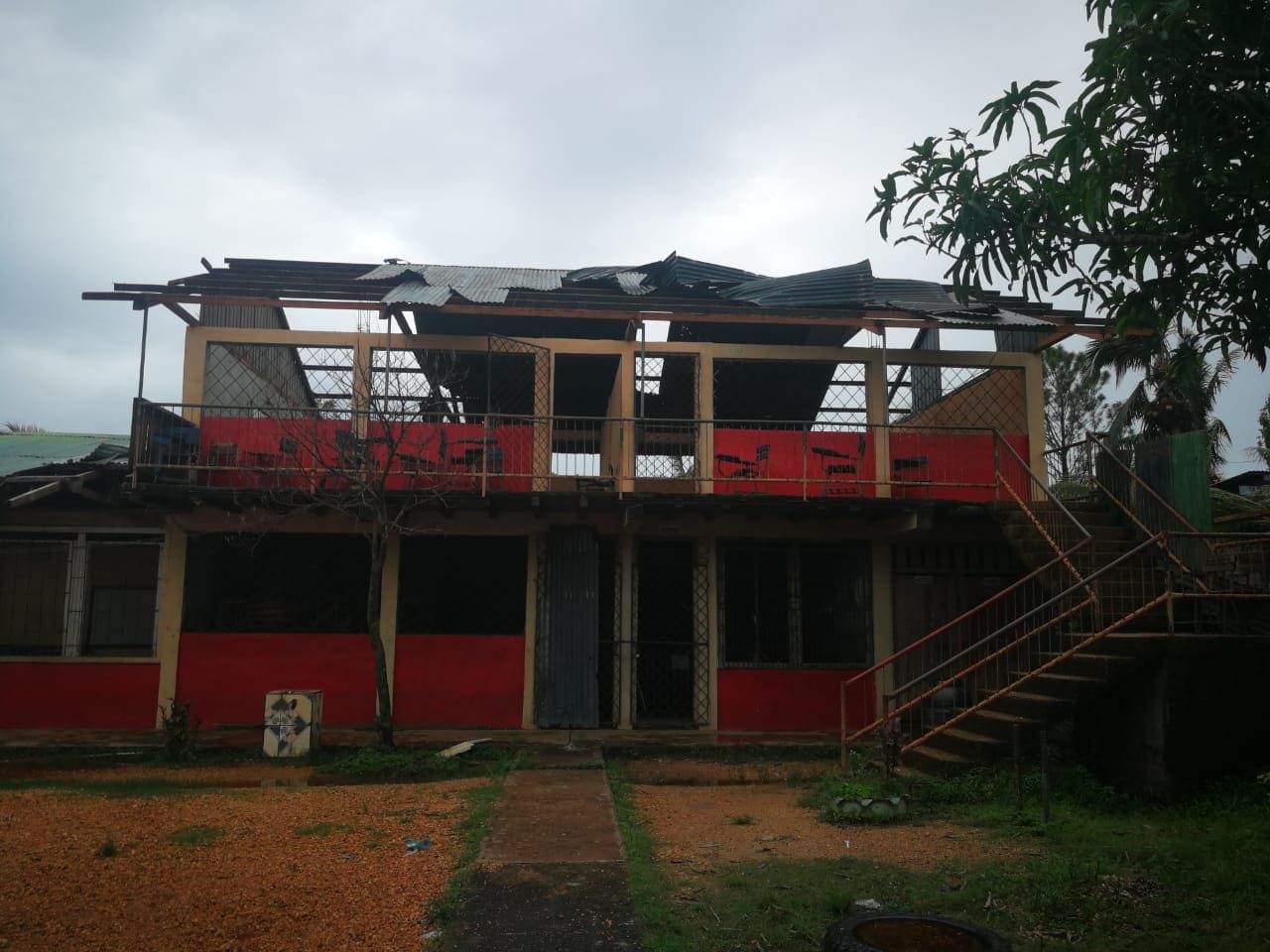 Colegios privados en Bilwi destruidos por huracanes. Foto Adonis Miranda/ NA