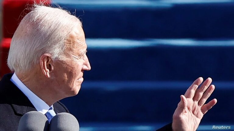 El presidente de Estados Unidos, Joe Biden, durante su ceremonia de investidura en Washington D.C. el 20 de enero de 2021.