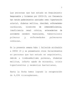 Minsa reporta únicamente una personas fallecida por COVID-19 en la semana del 05 al 12 de enero 