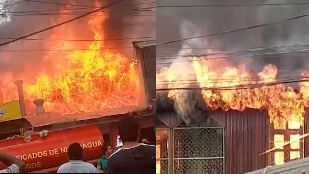El incendio se produjo por la explosión de una plata eléctrica, aseguran pobladores
