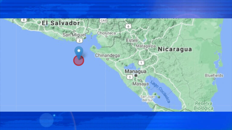 El epicentro del sismo se localizó a 52 kilómetros de Punta Cosigüina