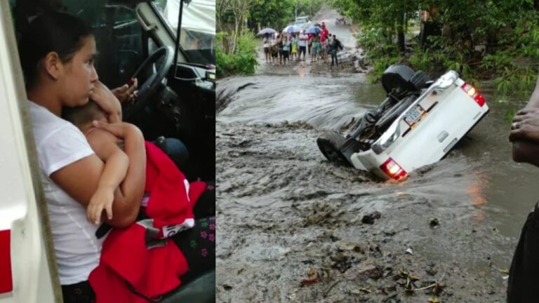 Rescatados tras vuelco de camioneta NicaraguaActual