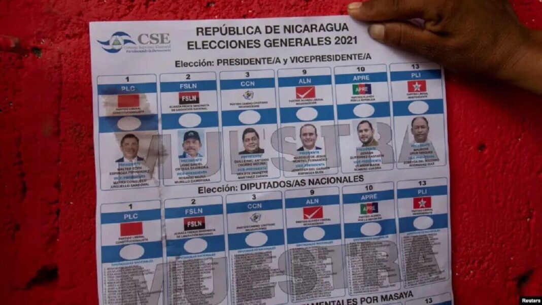 Boleta Electoral de Nicaragua