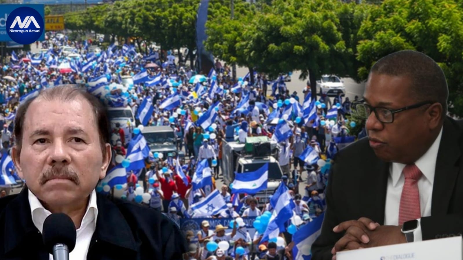 Daniel Ortega dictador de Nicaragua y Brian A. Nichols embajador de Estados Unidos en asuntos del hemisferio