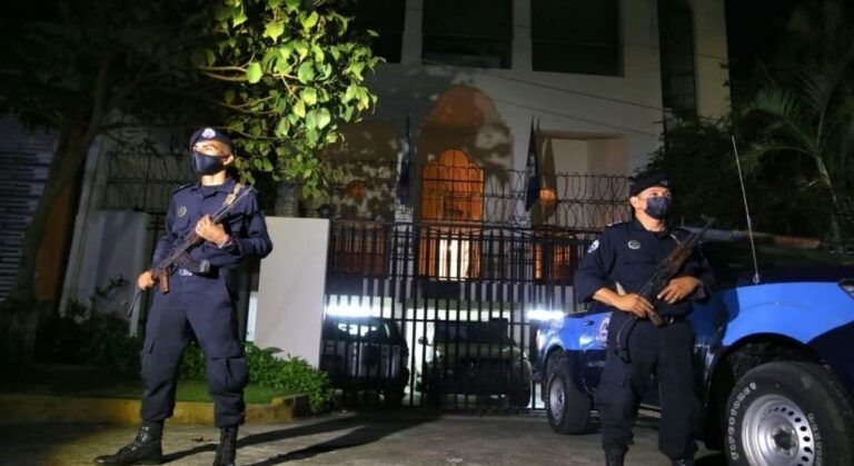 Oficinas de la OEA ocupadas por la Policía Sandinista Foto Cortesía