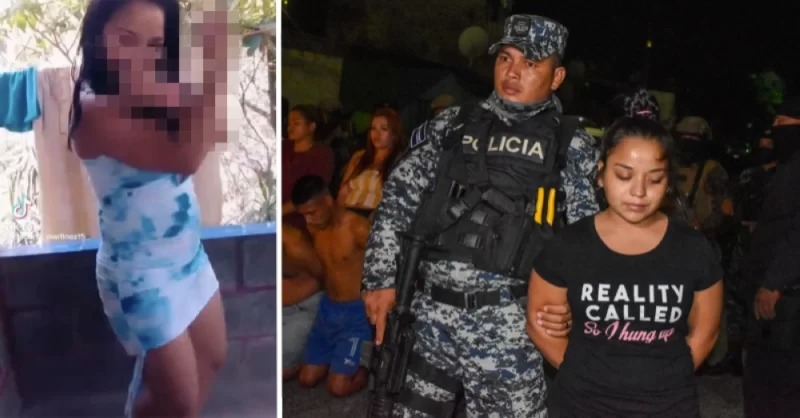 Tiktoker que presumía pertenecer a las pandillas de El Salvador fue capturada por agentes del Gobierno de Bukele Foto Cortesía