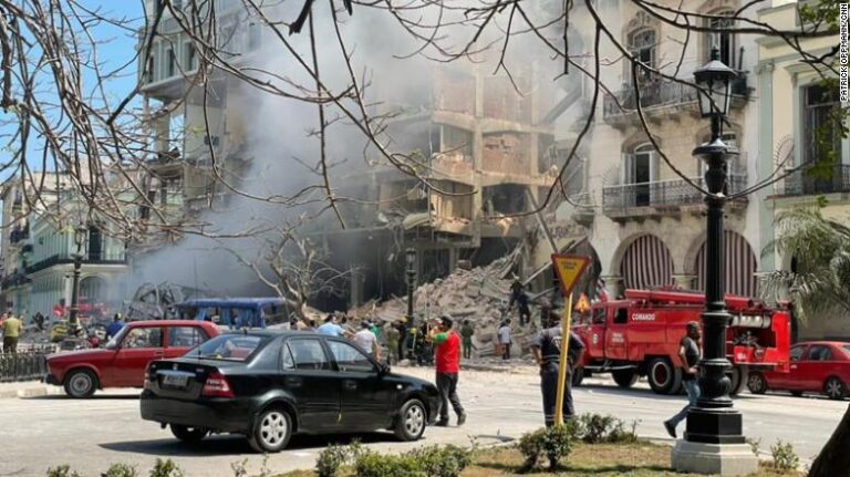 Explosión en edificio de La Habana Cuba Foto Cortesía