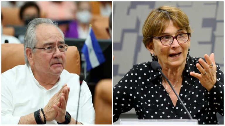Gustavo Porras presidente de la Asamblea Nacional y Helena Bonciani Nader presidente de la Academia Brasileira de Ciencias