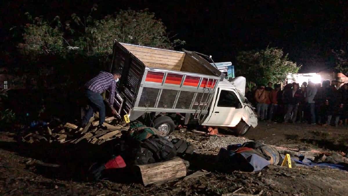 Migrantes sufren accidente en México Foto Cortesía