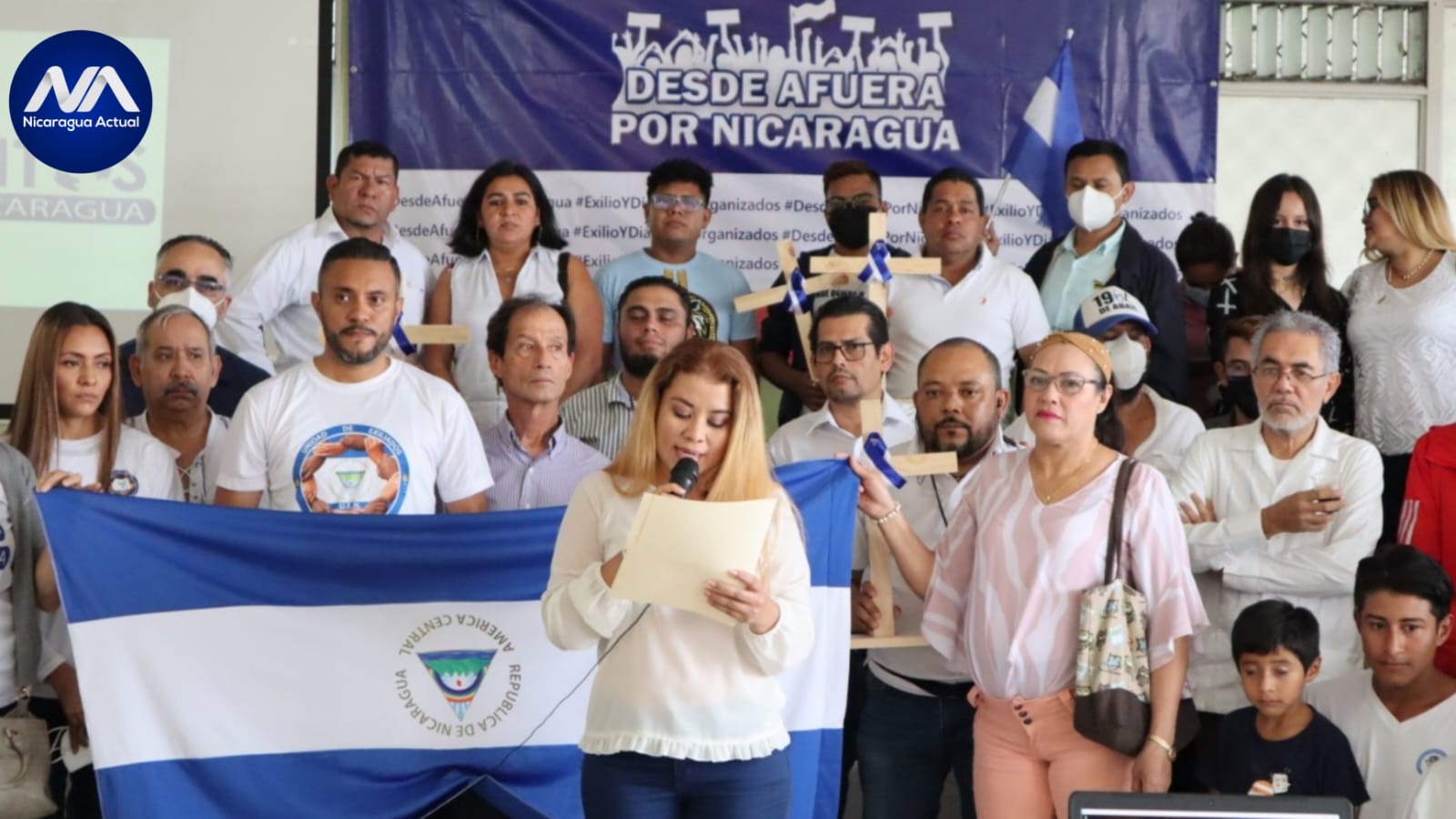 Opositores exiliados piden unidad de organizaciones azul y blanco. Foto: Nicaragua Actual