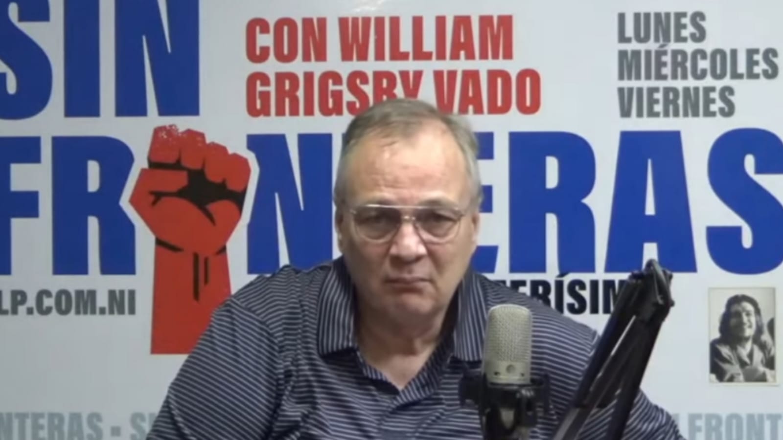 William Grigsby Vado, director de la oficialista radio La Primerísima. Foto captura