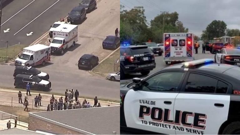Tiroteo en una escuela primaria en Uvalde, Texas. Foto: Redes Sociales