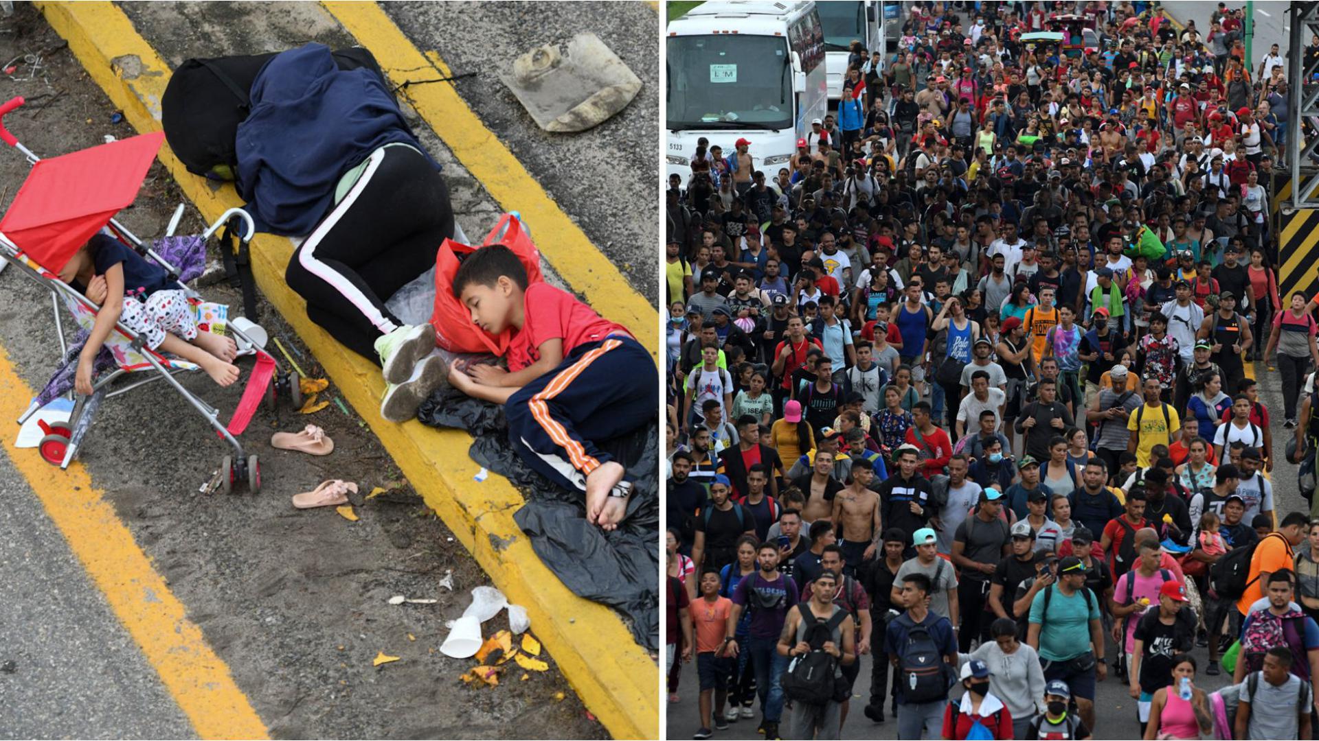 Caravana de migrantes que busca llegar a Estados Unidos avanza por México Foto Cortesía de Univisión