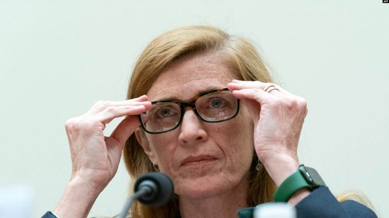 La administradora de USAID, Samantha Power, testifica ante el Comité de Asuntos Exteriores de la Cámara de Representantes, durante una audiencia sobre la solicitud de presupuesto para el año fiscal 2023, en Washington DC, el 17 de mayo de 2022.