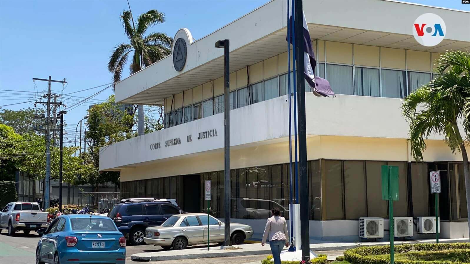 Fachada de la Corte Suprema de Justicia de Nicaragua. Foto Houston Castillo, VOA.