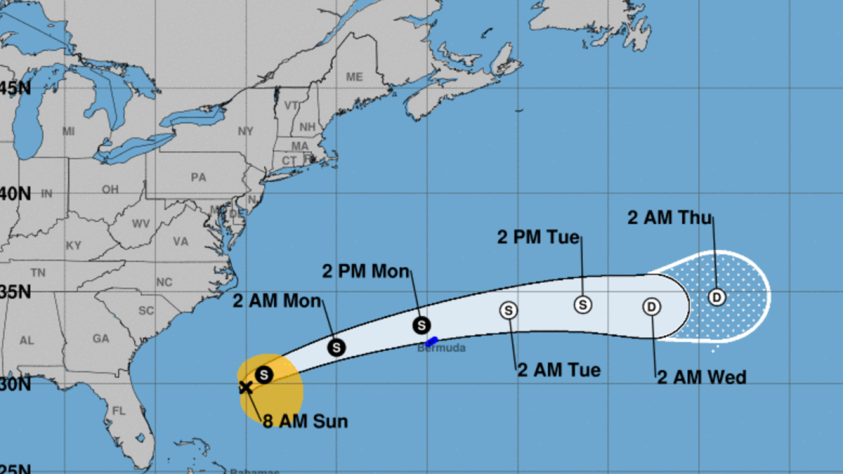 Tormenta Tropical Alex se dirige hacia Las Bermudas Foto Cortesía Telemundo Tampa