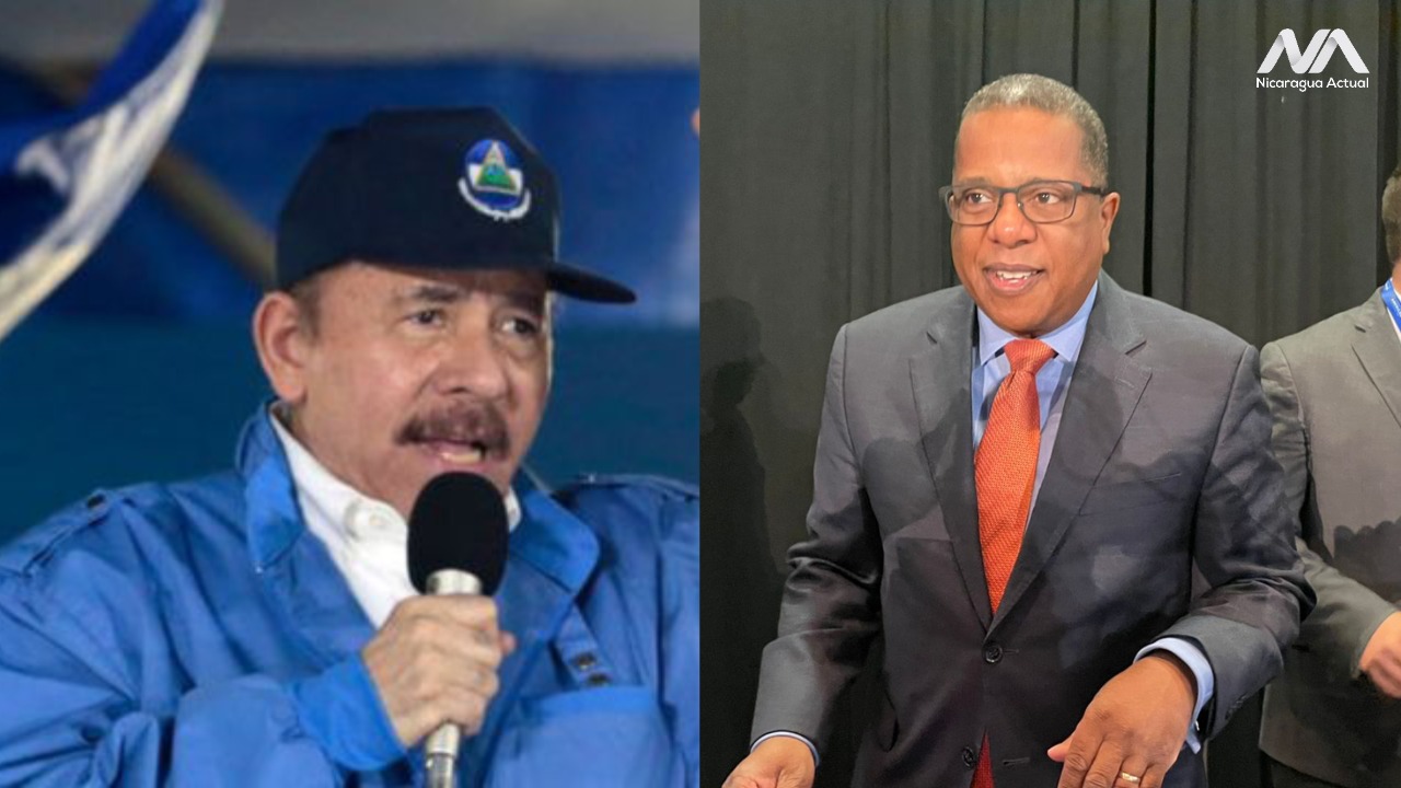 Dictador de Nicaragua, Daniel Ortega y el Subsecretario Adjunto del Hemisferio Occidental de EU, Brian Nichols.