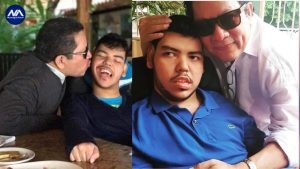 miguel mora preso politico junto a su hijo miguelito quien padece de discapacidad foto cortesia
