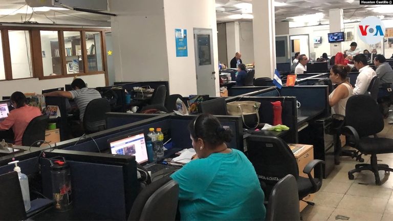 Redacción del diario La Prensa en Managua, Nicaragua, en 2019. [Foto Houston Castillo, VOA]