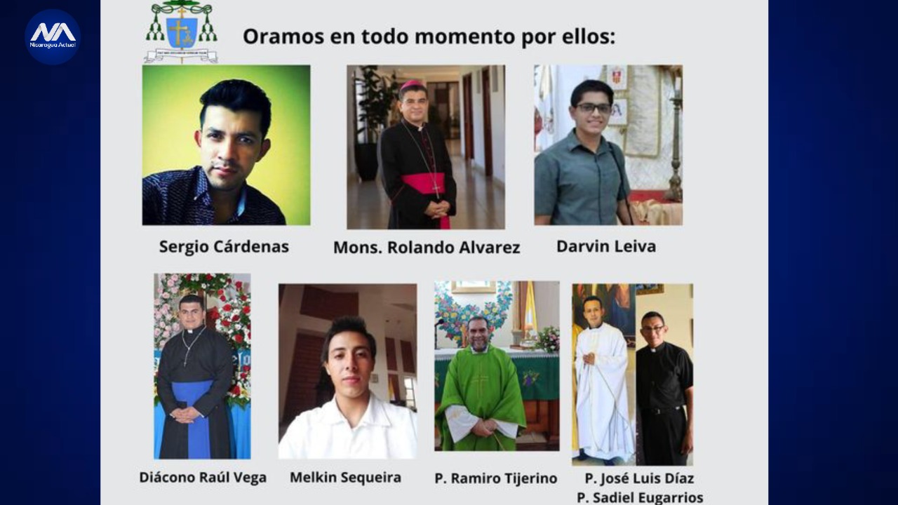 lideres catolicos y laicos secuestrados y acusados por la dictadura de daniel ortega