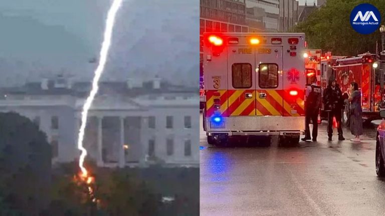 rayo impacta cerca de la casa blanca estados unidos