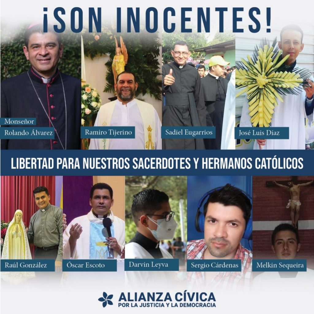 religiosos catolicos de matagalpa encarcelados por daniel ortega y rosario murillo