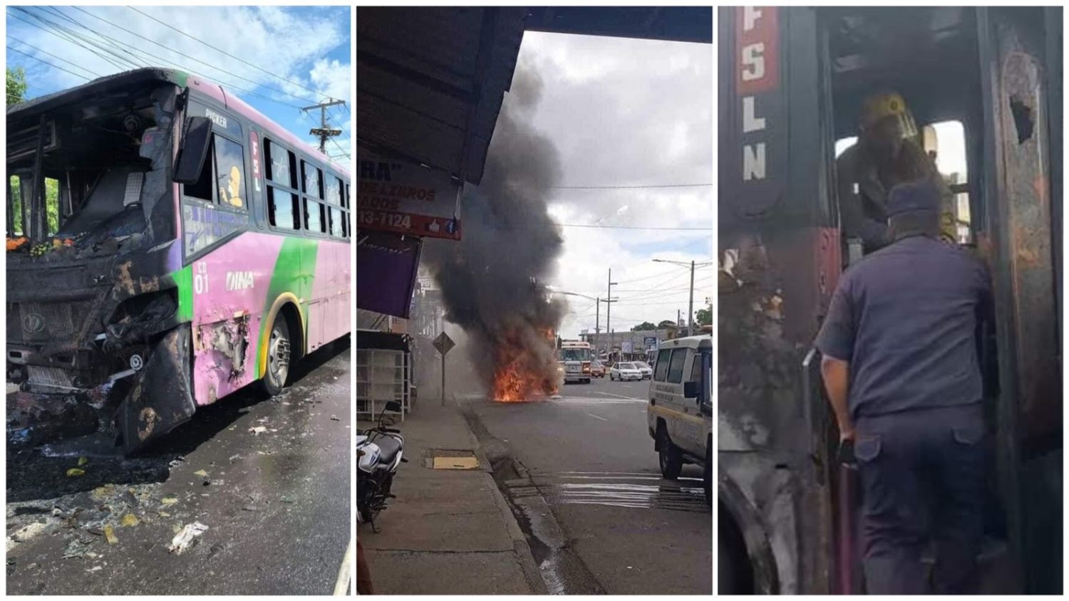 ruta 104 de managua se incendia