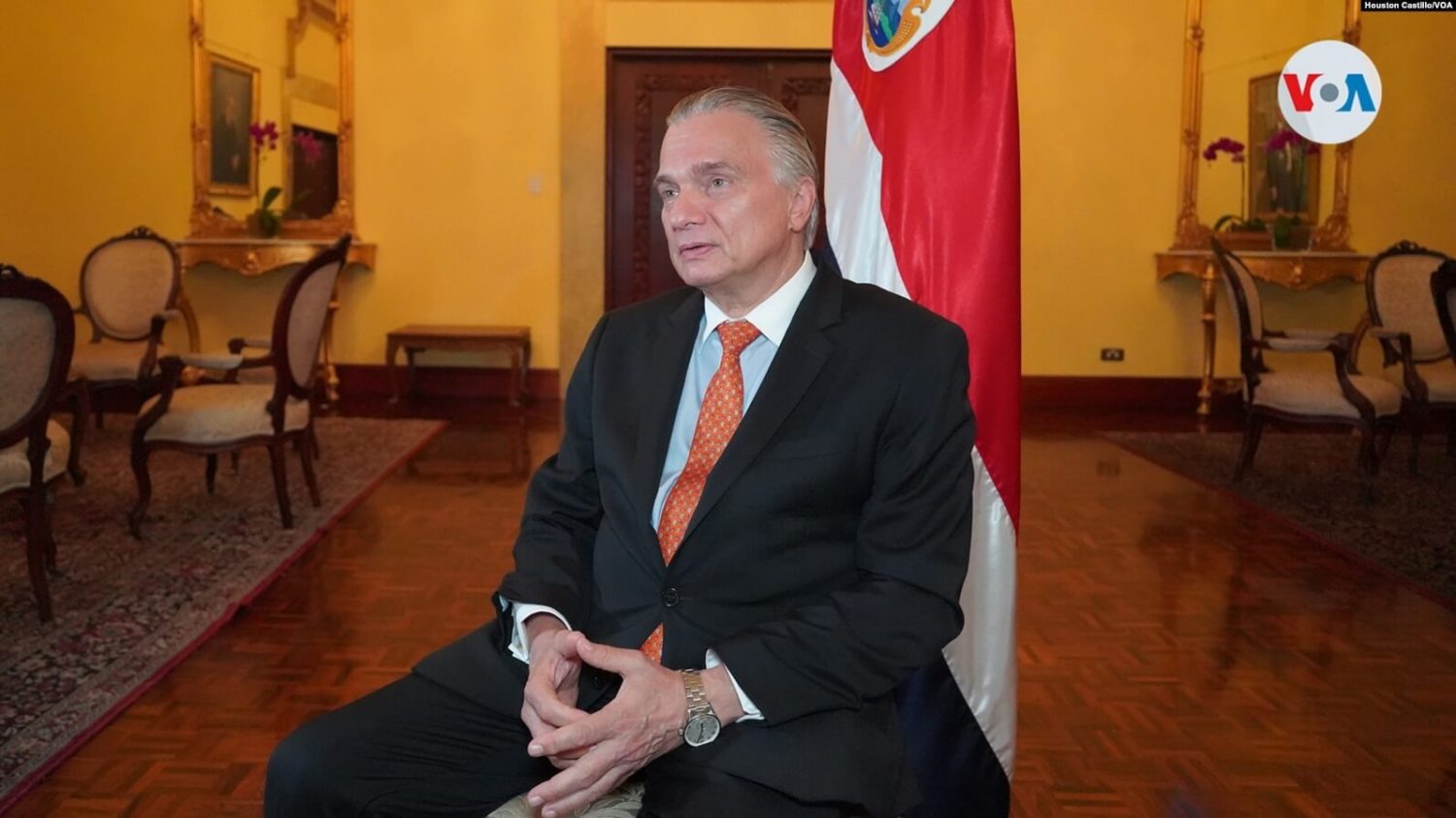 ARCHIVO - El Ministro de Relaciones Exteriores de Costa Rica, Arnoldo André Tinoco. Foto Houston Castillo, VOA