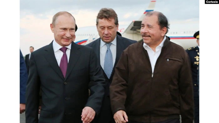 El presidente ruso, Vladímir Putin y Daniel Ortega durante una breve visita a Managua. Foto: Gobierno de Nicaragua