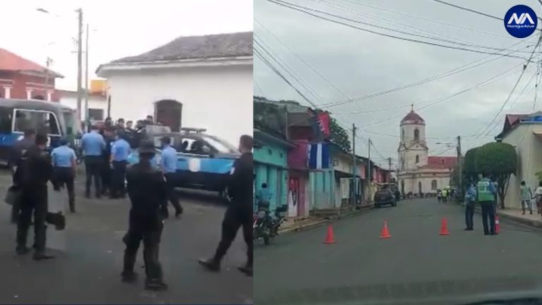 masaya bajo estado de sitio policial ante bajada de san jeronimo