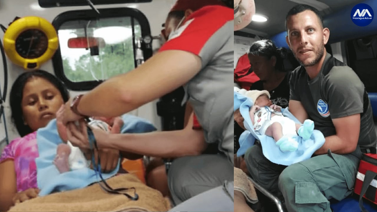 Policías fronterizos y cruzrojista fungieron como parteros de una nicaraguense en Costa Rica