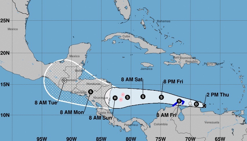 imagen satelital del huracan julia