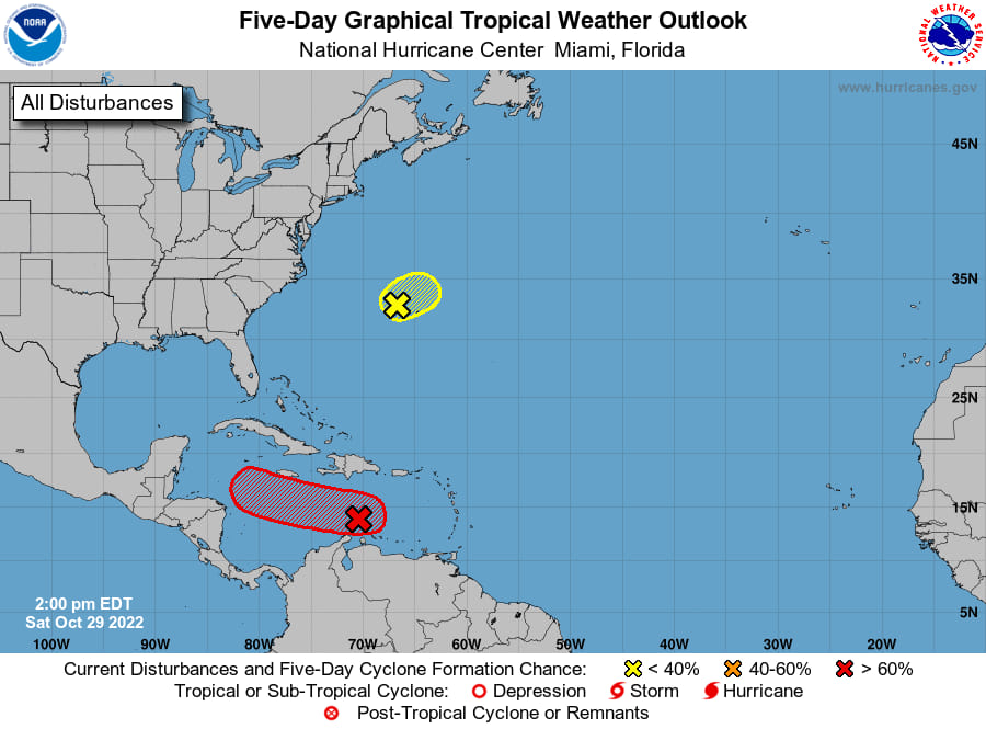 depresion tropical se desarrolla en el Mar Caribe