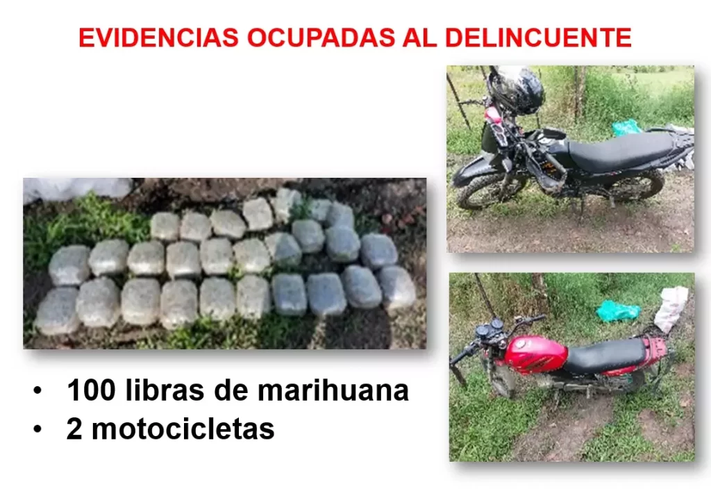evidencias ocupadas al nicaraguense y hondureño