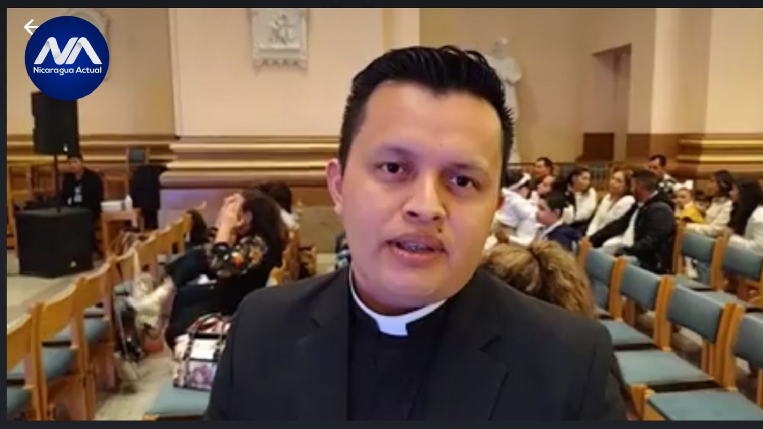El sacerdote nicaragüense Erick Díaz que recientemente se exilió en Estados Unidos
