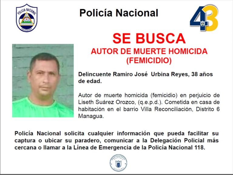 ramiro jose urbina es buscado por la policia por matar a su pareja