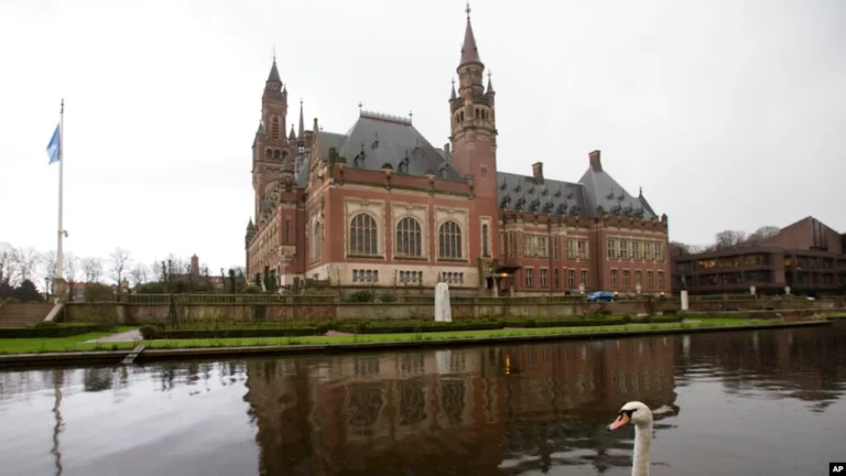 En esta imagen de archivo, vista del exterior de la Corte Internacional de Justicia de la ONU, en La Haya, Holanda, el 2 de febrero de 2018.